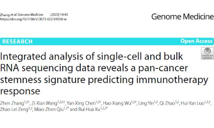 SXR202205025B-	 泛癌分析思路借鉴——普通转录组加单细胞转录组整合