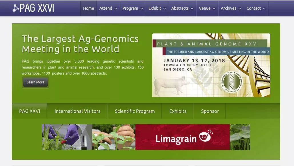 【重磅】2018国际动植物基因组学大会摘要