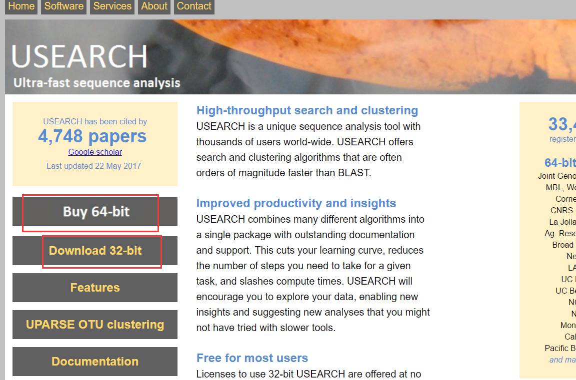 宏基因组分析时去除嵌合体没有usearch 64-bit怎么破